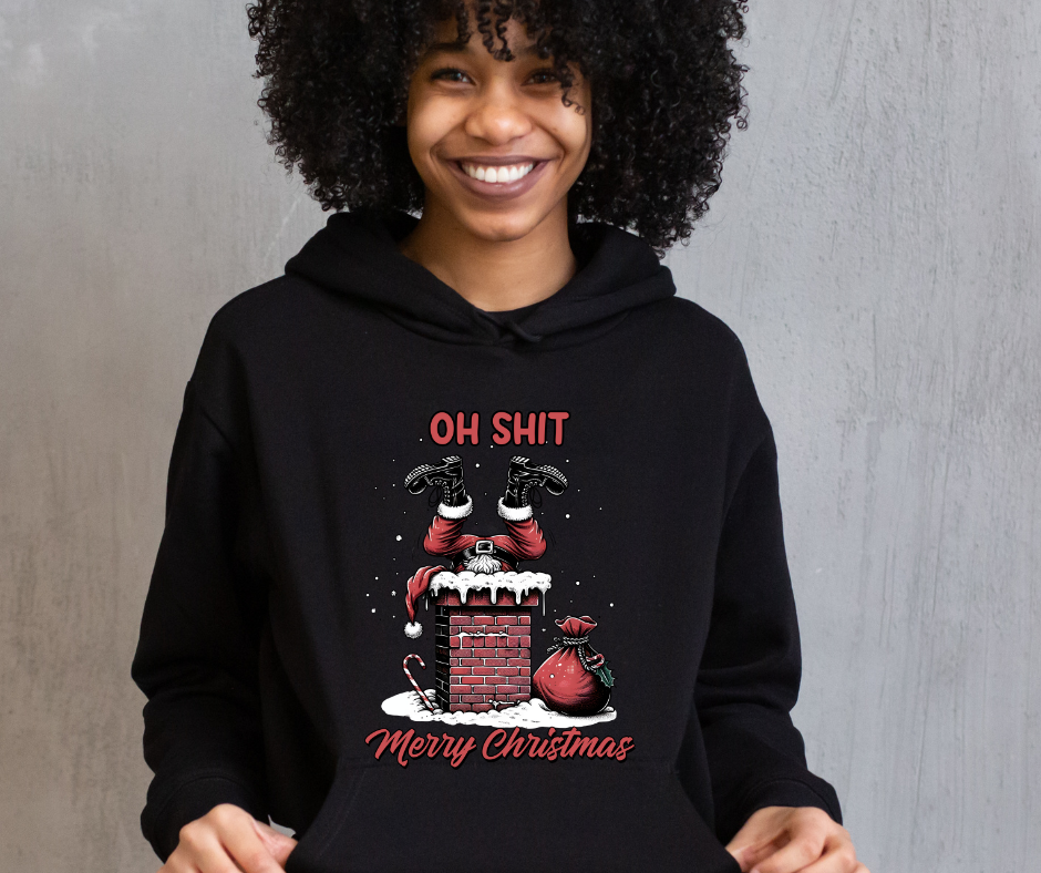 OH S**T MERRY CHRISTMAS HOODED SWEATSHIRT