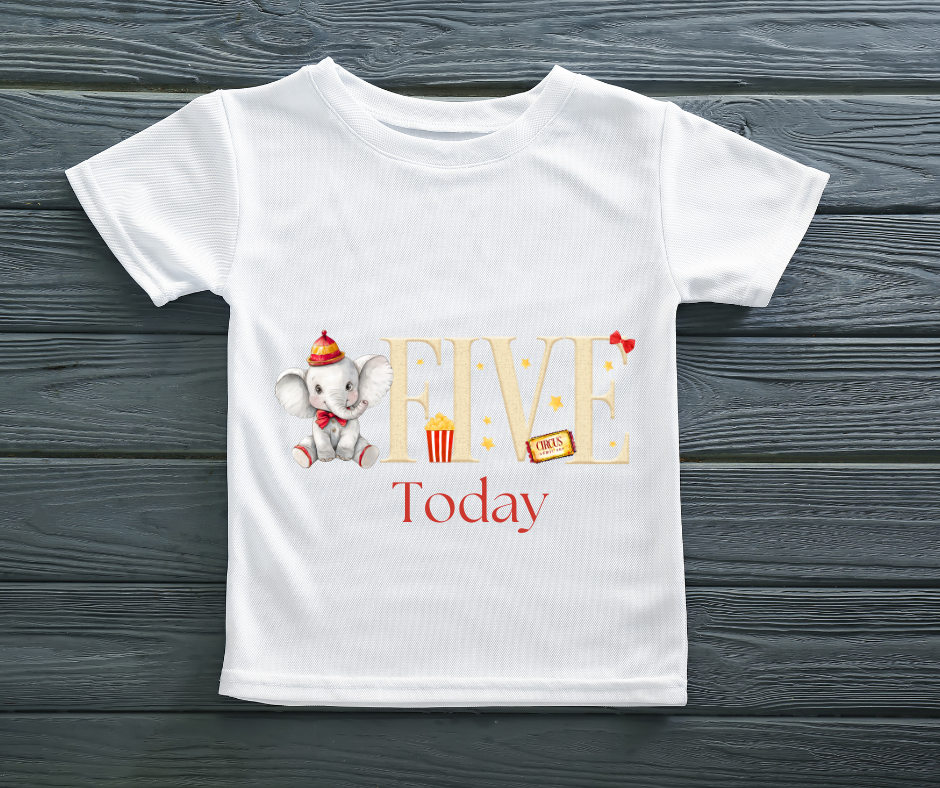 ELEPHANT CIRCUS BIRTHDAY TSHIRT