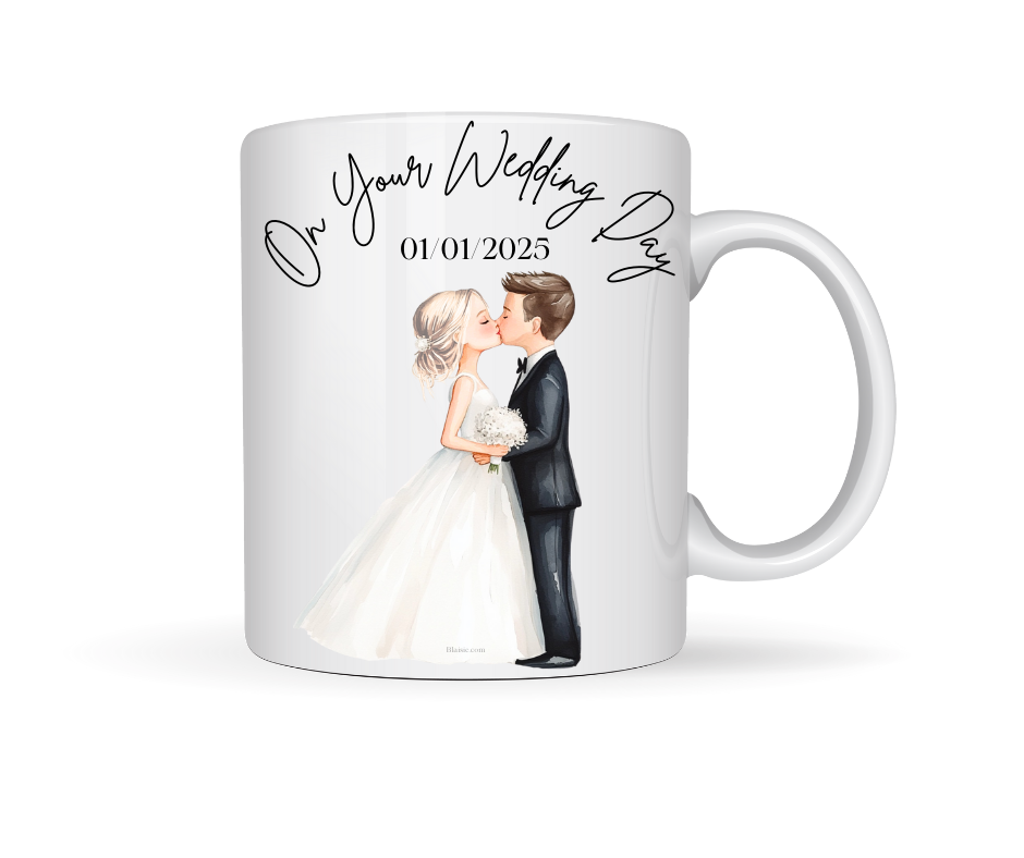 BRIDE AND GROOM PERSONALISED MUG