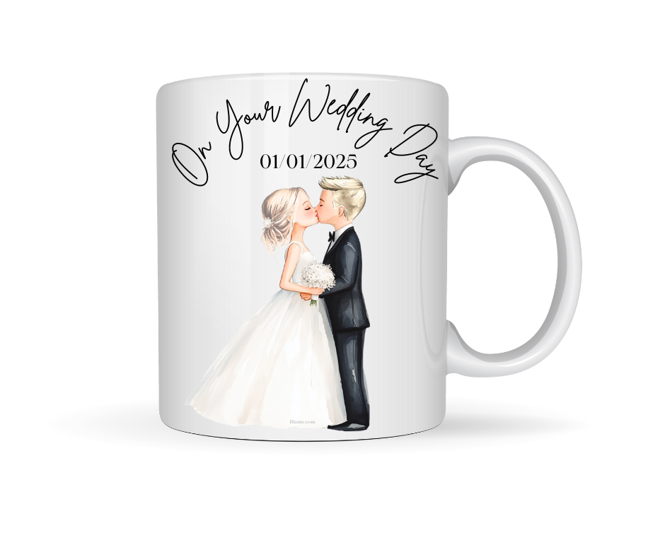 BRIDE AND GROOM PERSONALISED MUG