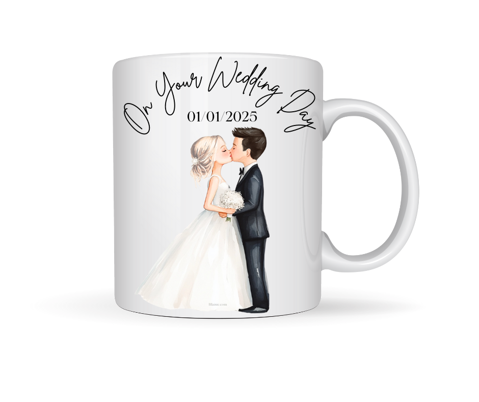 BRIDE AND GROOM PERSONALISED MUG