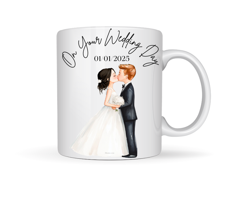 BRIDE AND GROOM PERSONALISED MUG