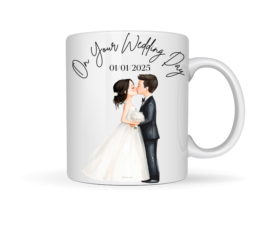 BRIDE AND GROOM PERSONALISED MUG