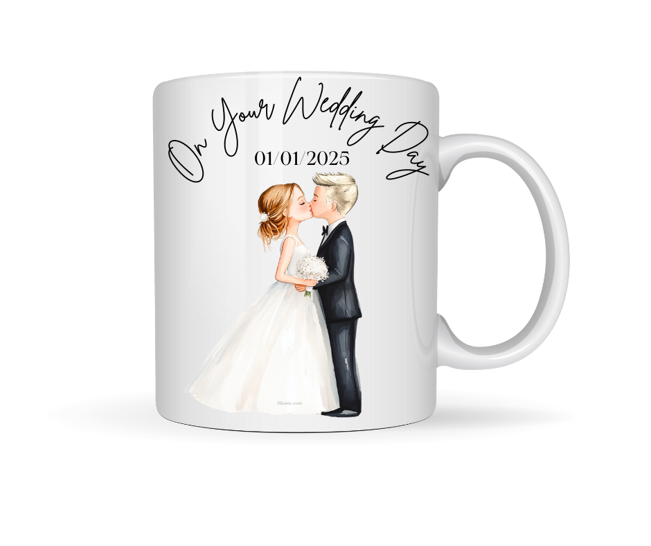 BRIDE AND GROOM PERSONALISED MUG