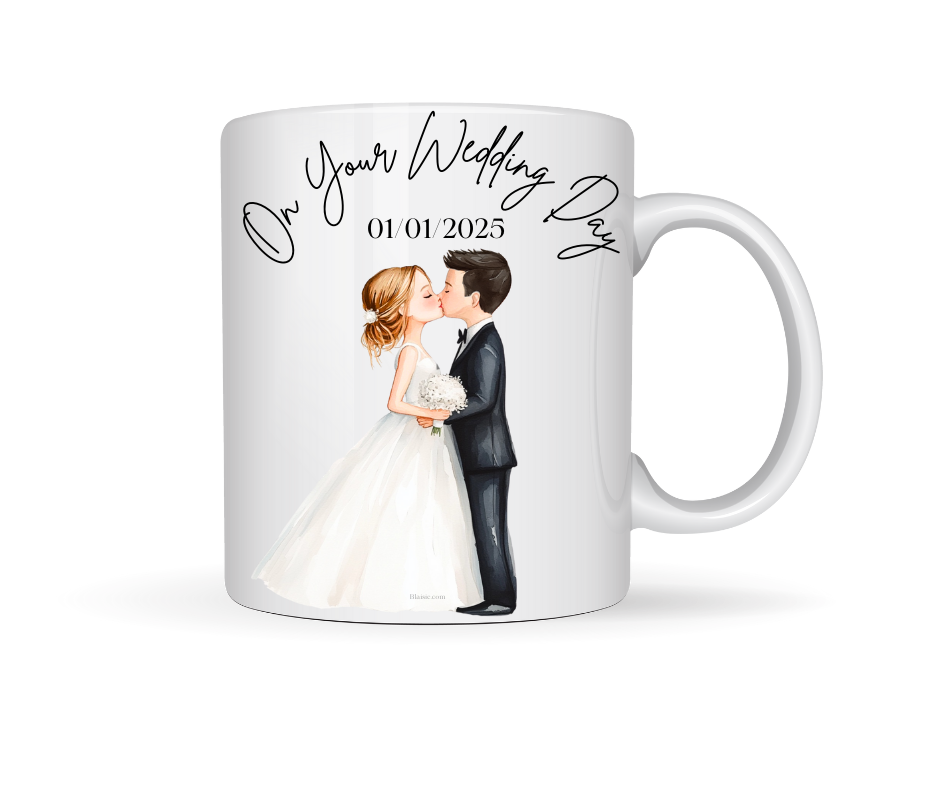 BRIDE AND GROOM PERSONALISED MUG