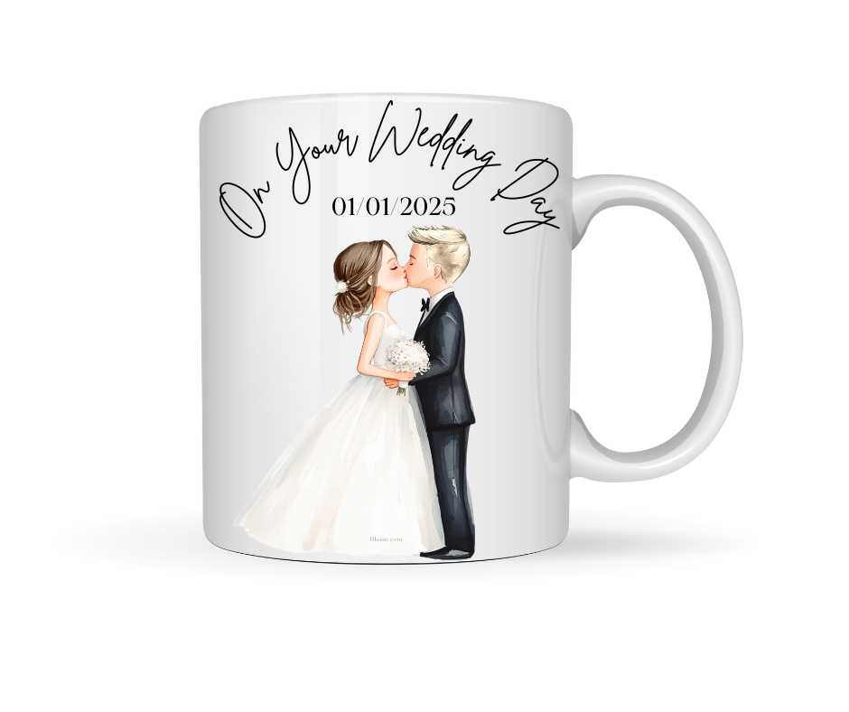 BRIDE AND GROOM PERSONALISED MUG