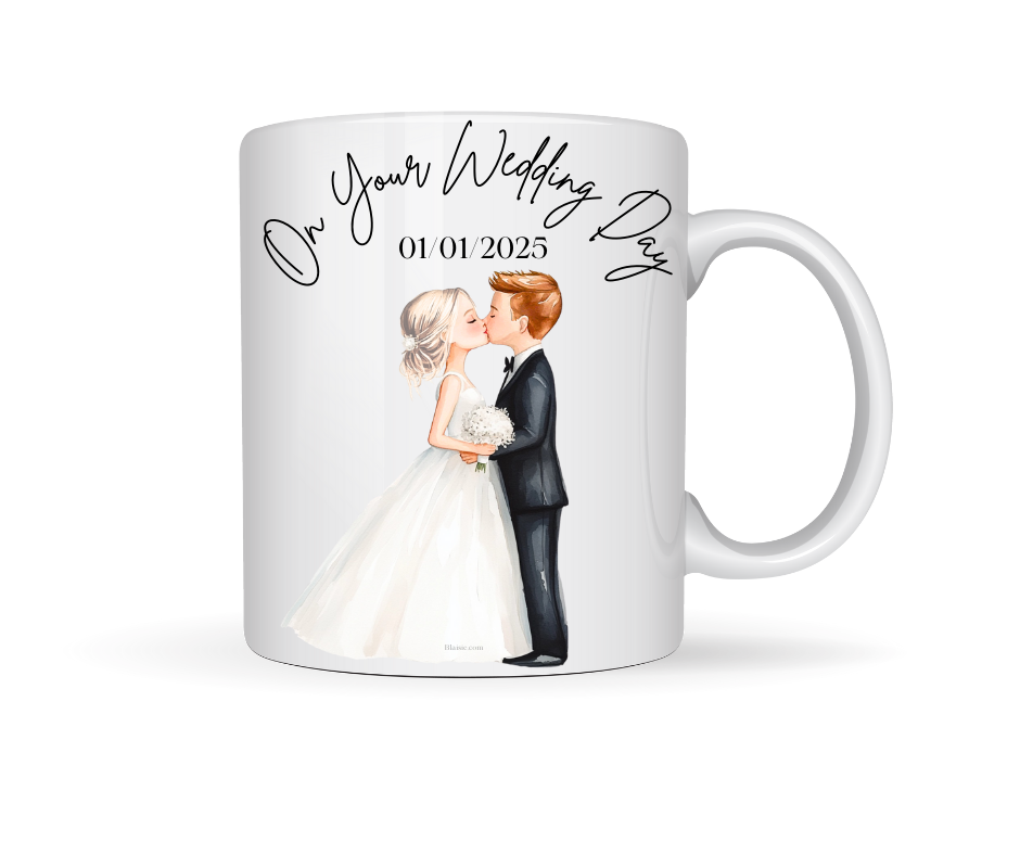 BRIDE AND GROOM PERSONALISED MUG