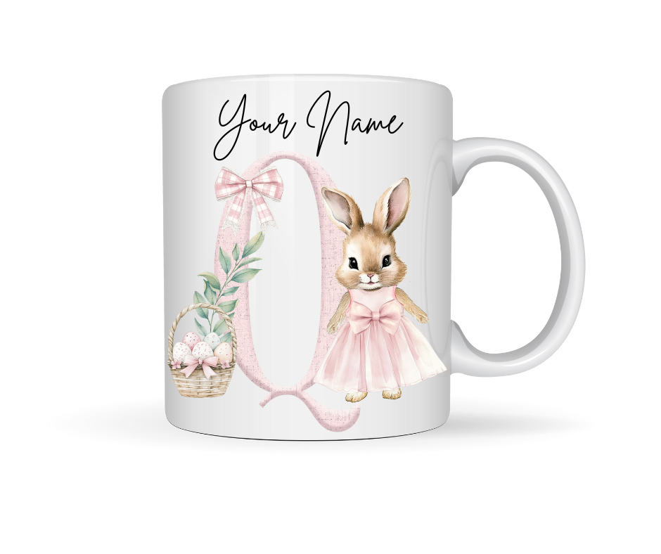 PINK BUNNY PERSONALISED EASTER MUG