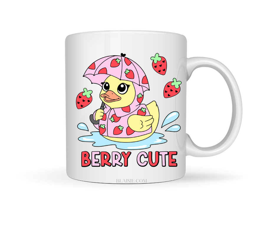 BERRY CUTE DUCK CERAMIC MUG