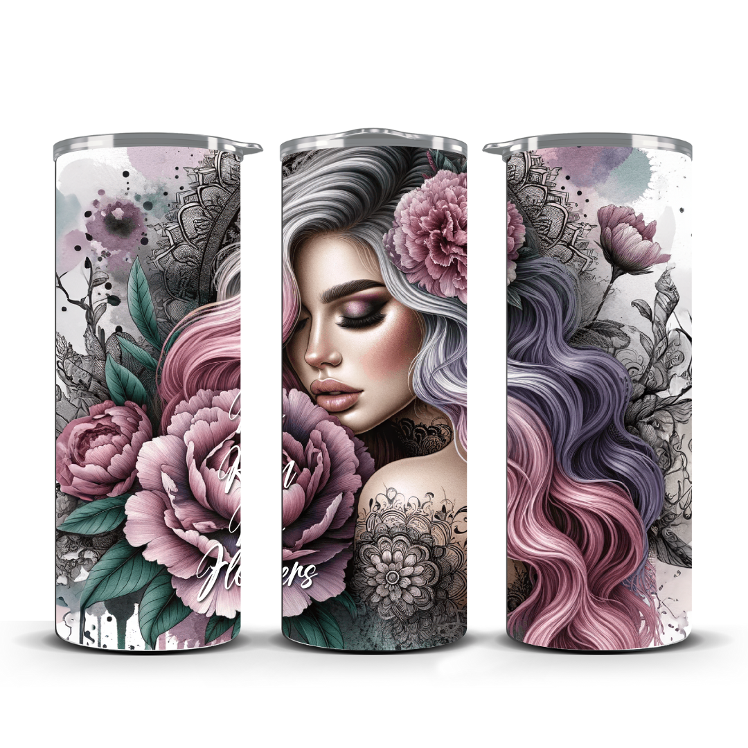 NO RAIN NO FLOWERS TUMBLER