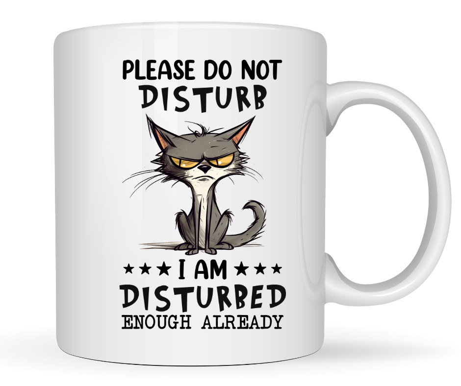 PLEASE DO NOT DISTURB CAT MUG