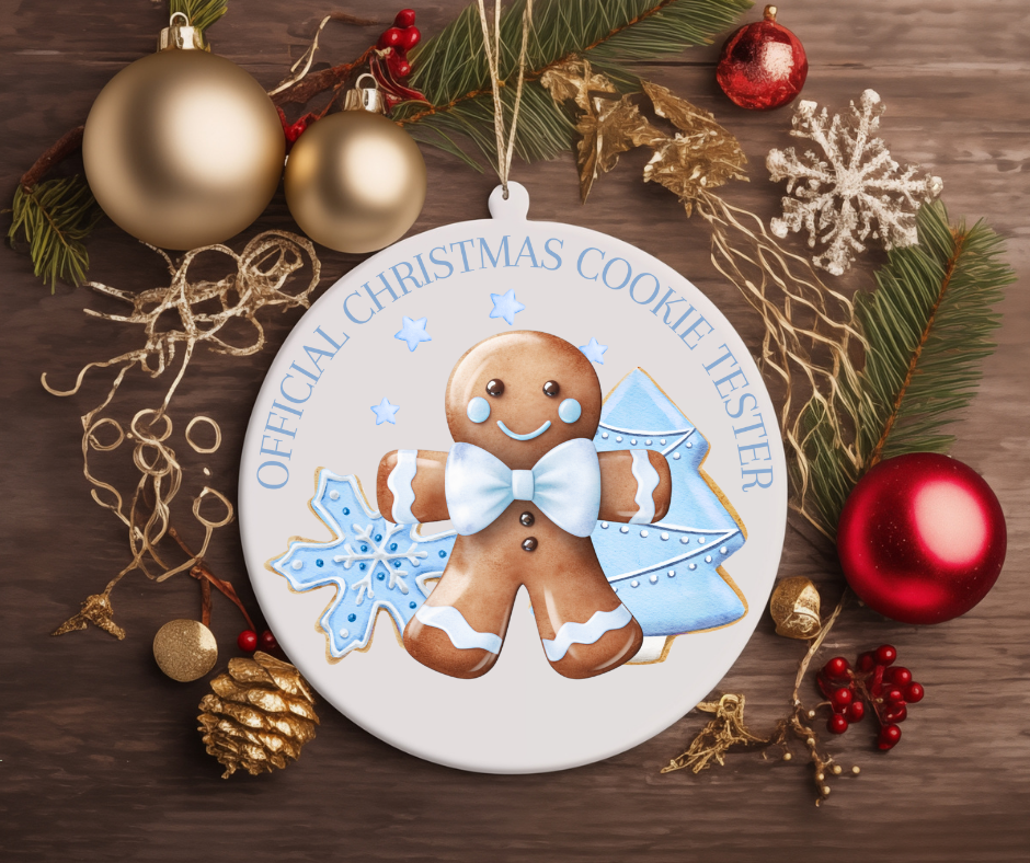 OFFICIAL CHRISTMAS COOKIE TESTER GINGERBREAD TREE ORNAMENT