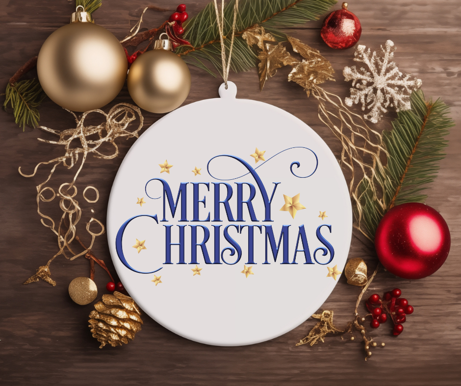 MERRY CHRISTMAS TREE ORNAMENT