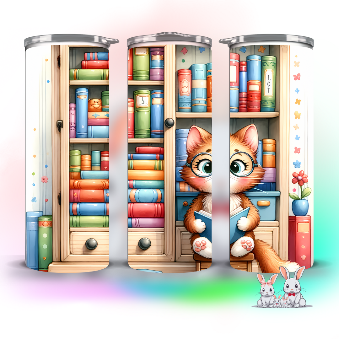 BOOK CAT TUMBLER