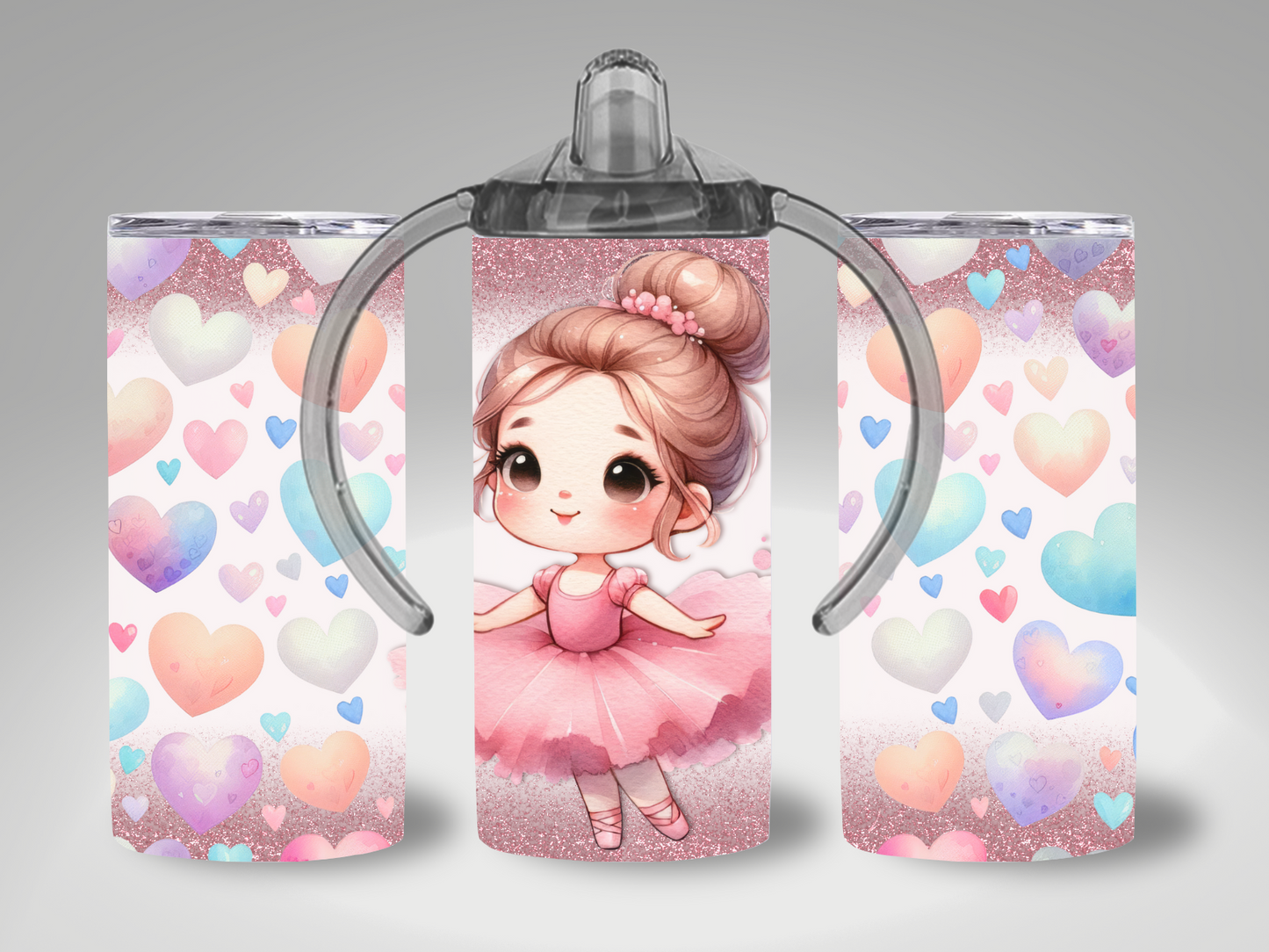 BALLERINA HEART THEMED SIPPY