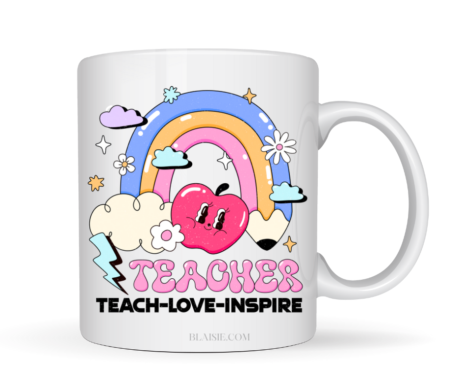 TEACH LOVE INSPIRE TEACHER MUG