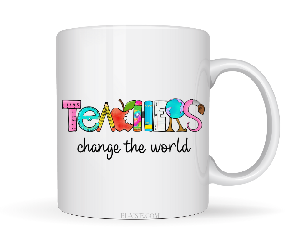 teachers change the world mug