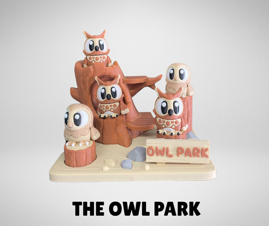 THE OWL PARK WITH 1 OWL AND 1 BARN OWL