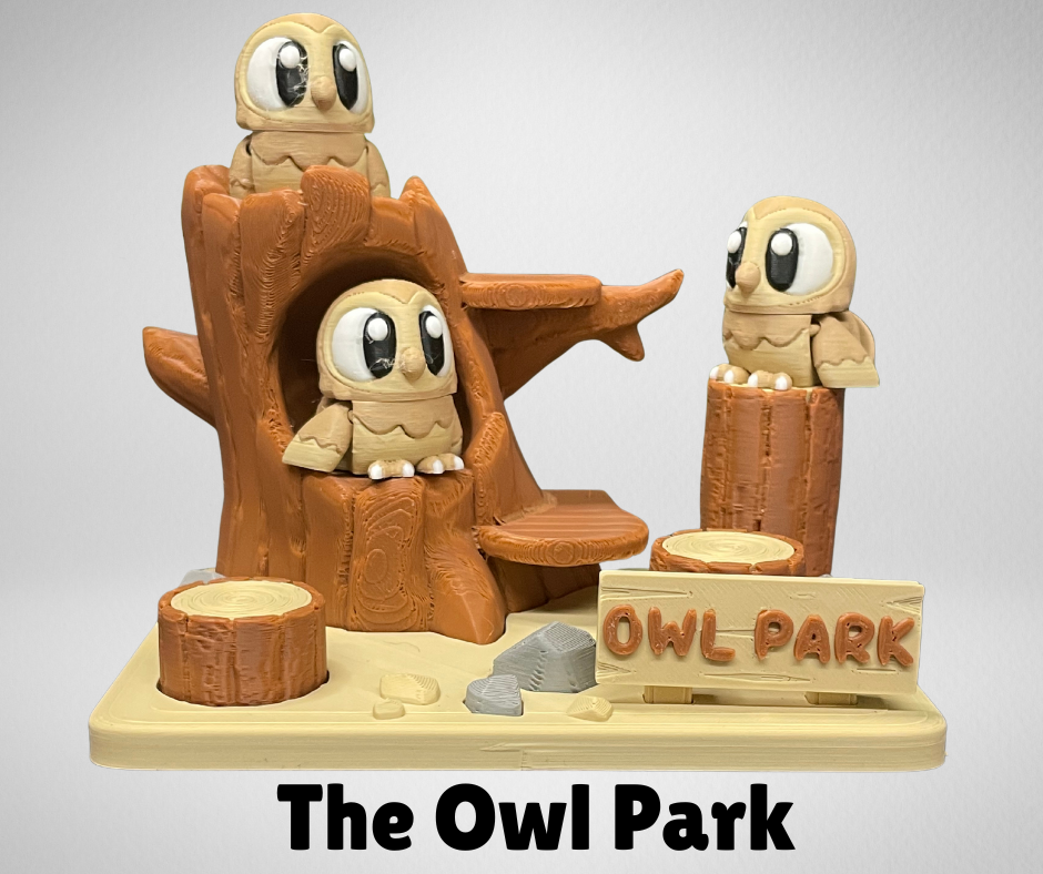 THE OWL PARK WITH 1 OWL AND 1 BARN OWL