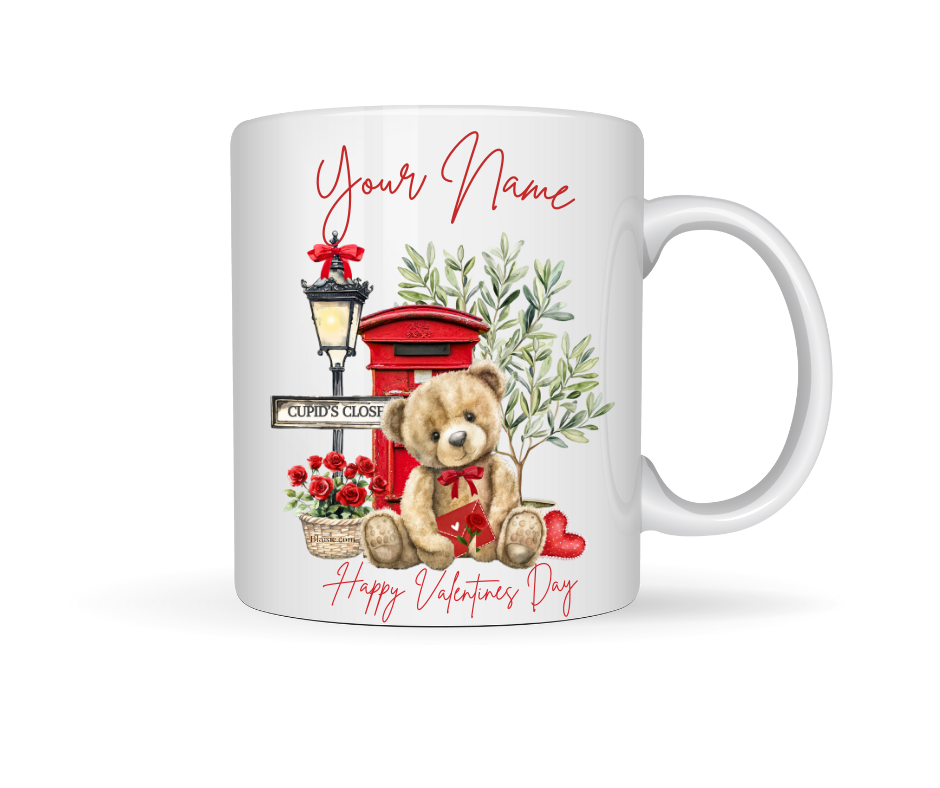 TEDDY PERSONALISED VALENTINE MUG