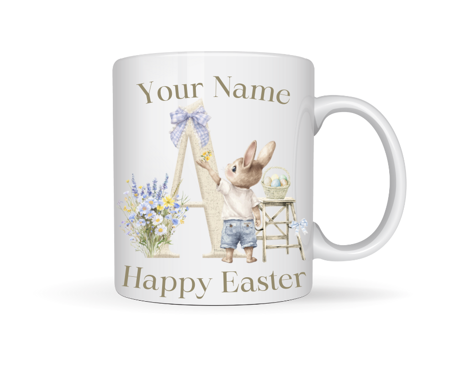 PERSONALISED INITIAL BUNNY MUG