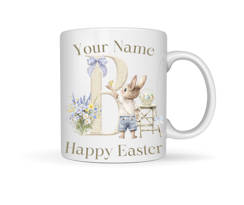 PERSONALISED INITIAL BUNNY MUG
