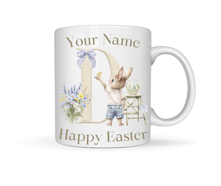 PERSONALISED INITIAL BUNNY MUG