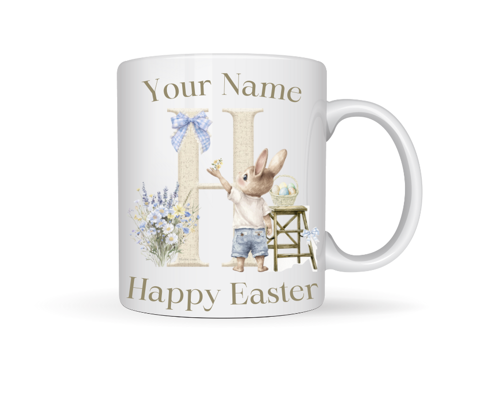 PERSONALISED INITIAL BUNNY MUG