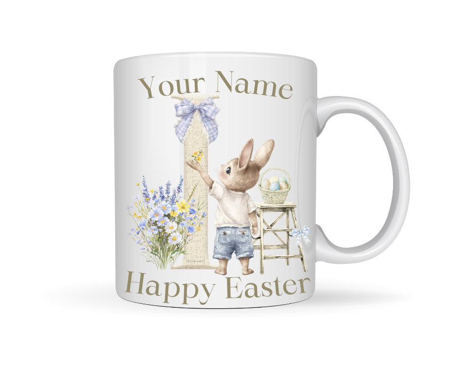 PERSONALISED INITIAL BUNNY MUG