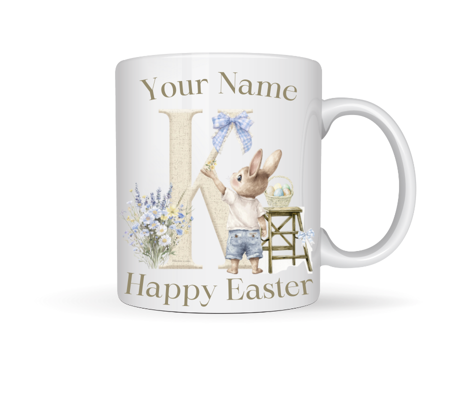 PERSONALISED INITIAL BUNNY MUG