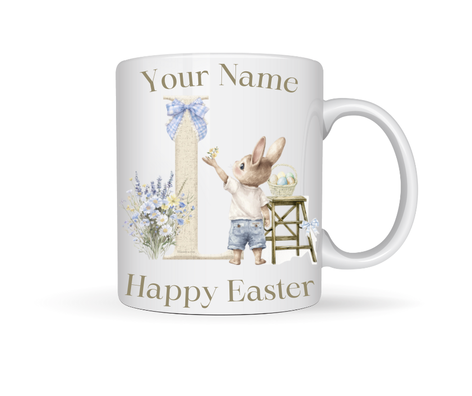 PERSONALISED INITIAL BUNNY MUG