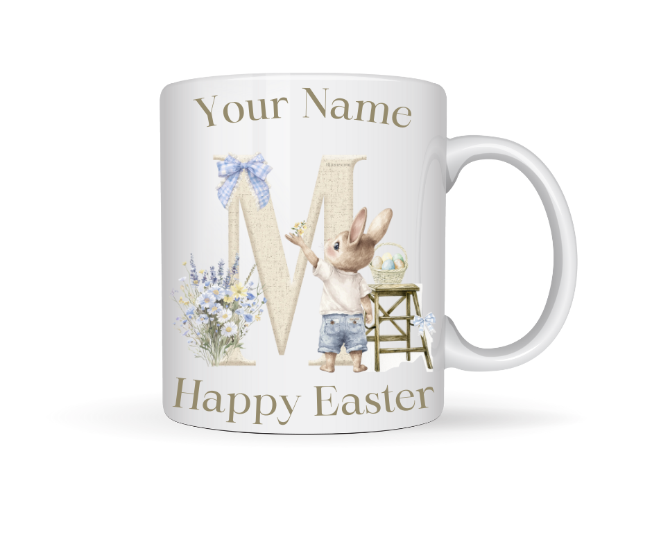 PERSONALISED INITIAL BUNNY MUG