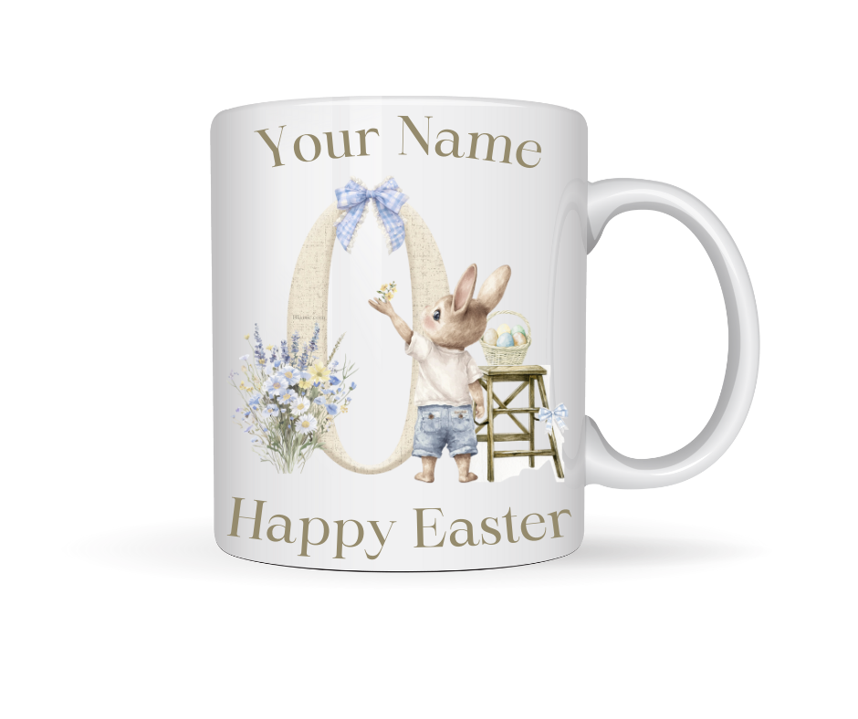 PERSONALISED INITIAL BUNNY MUG