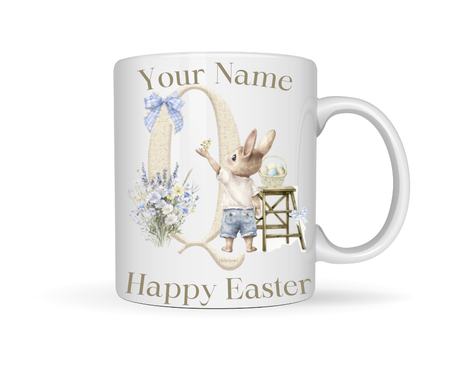 PERSONALISED INITIAL BUNNY MUG