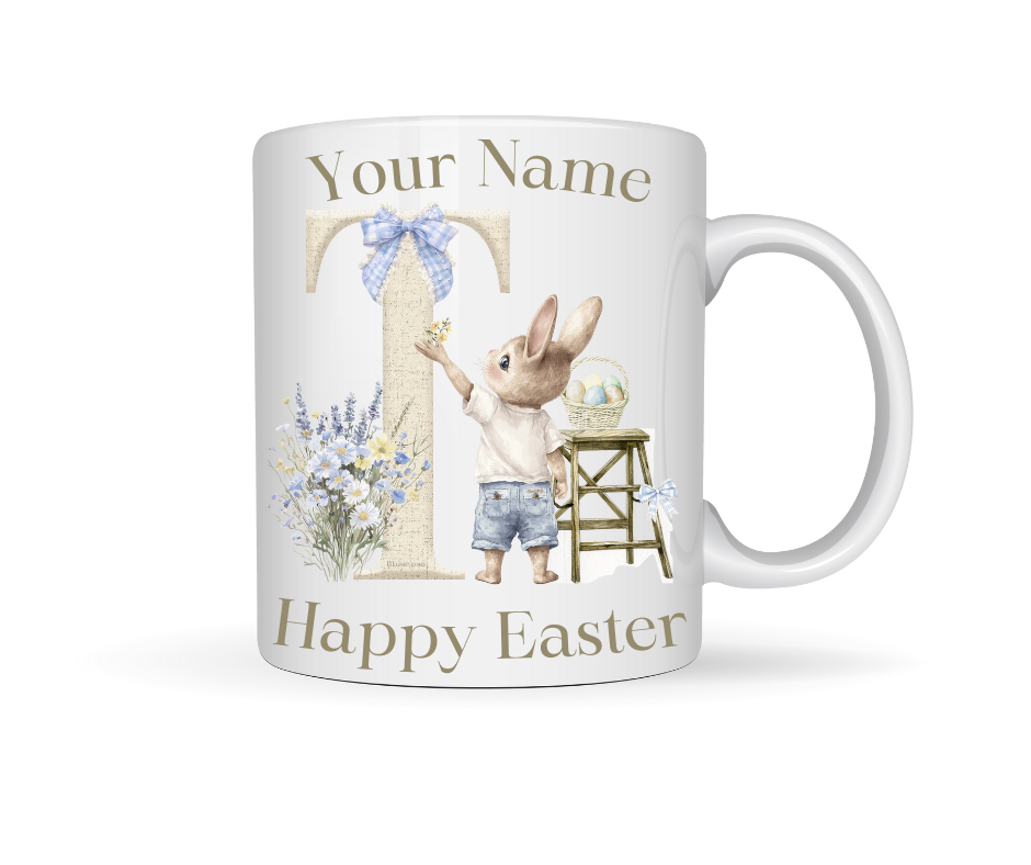 PERSONALISED INITIAL BUNNY MUG