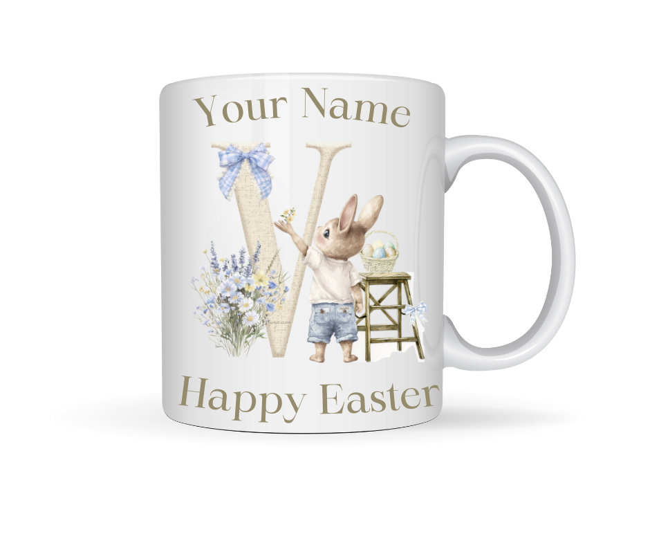PERSONALISED INITIAL BUNNY MUG