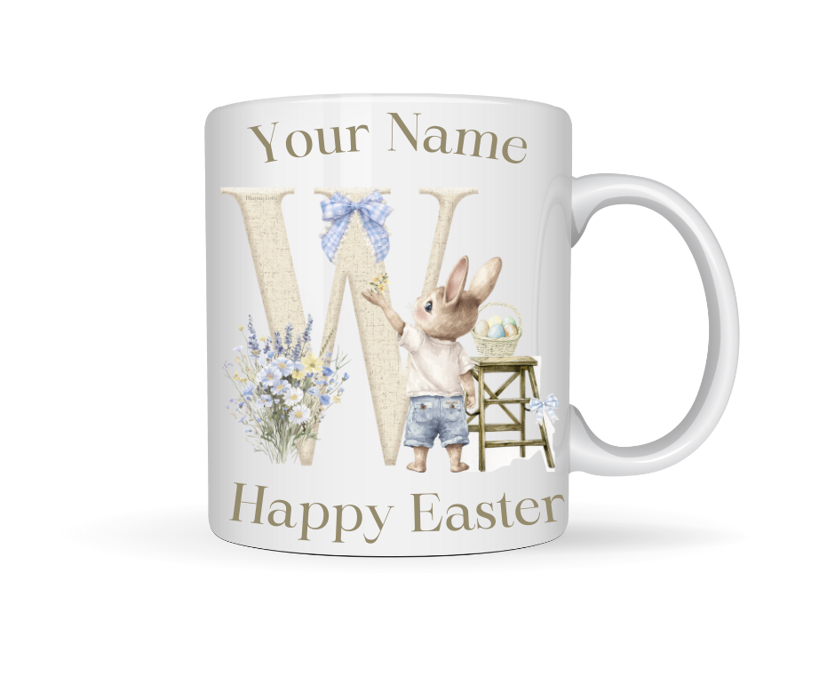 PERSONALISED INITIAL BUNNY MUG
