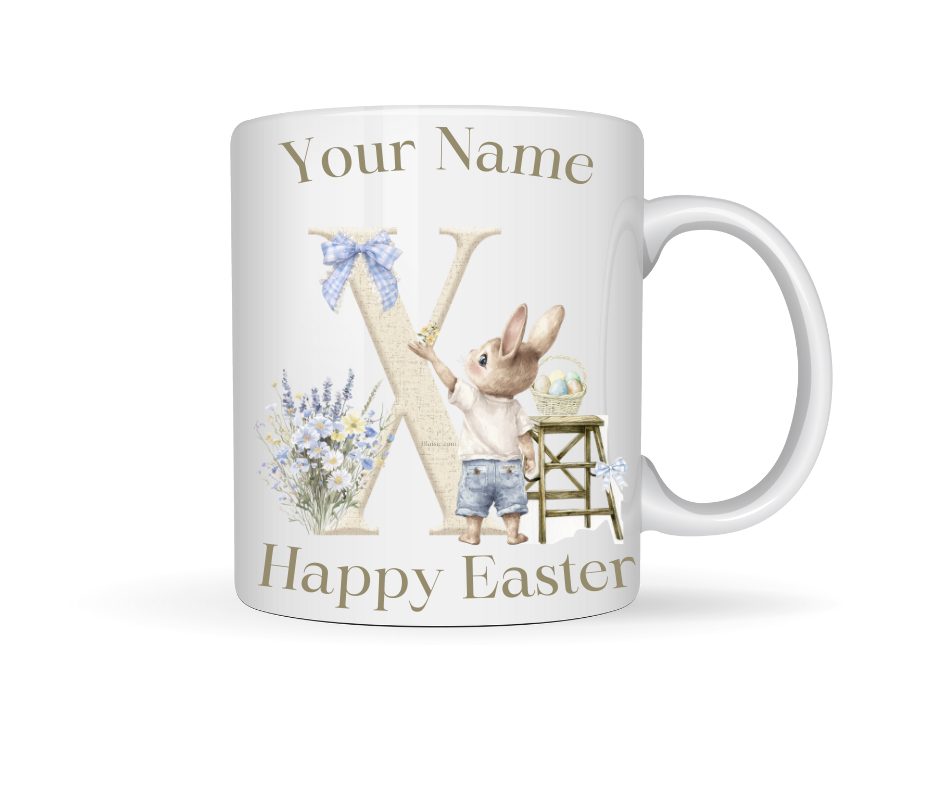 PERSONALISED INITIAL BUNNY MUG