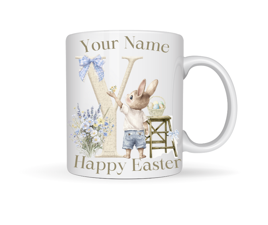 PERSONALISED INITIAL BUNNY MUG