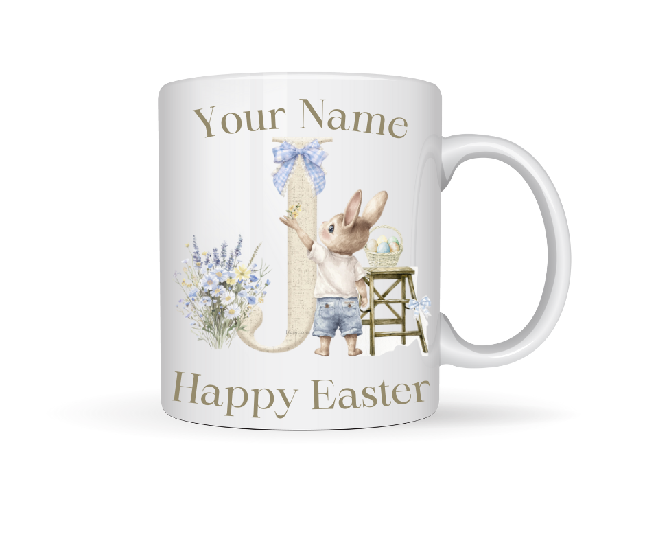 PERSONALISED INITIAL BUNNY MUG