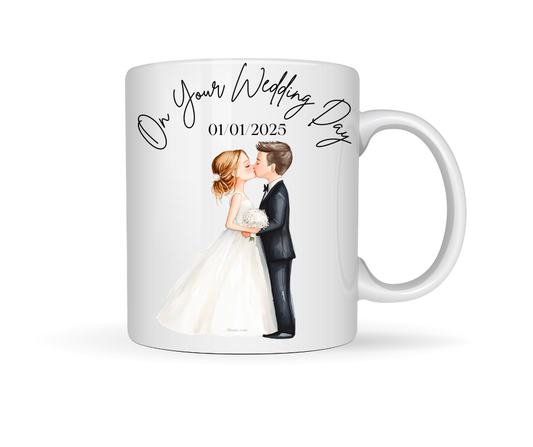 BRIDE AND GROOM PERSONALISED MUG