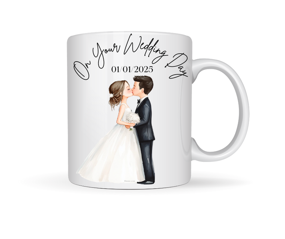 BRIDE AND GROOM PERSONALISED MUG