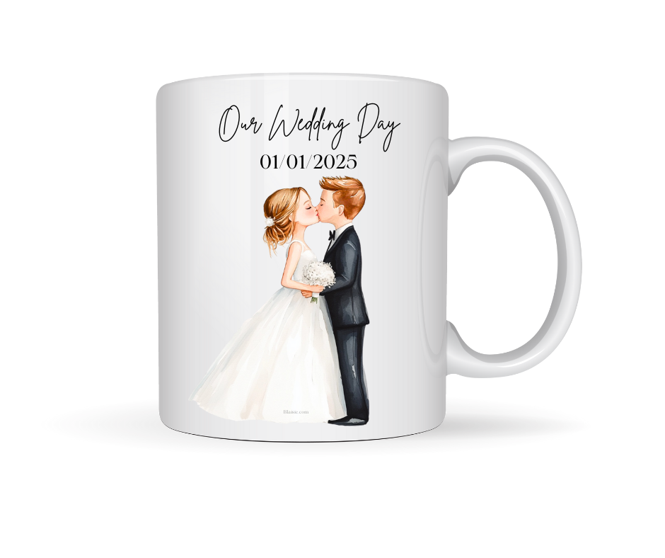 BRIDE AND GROOM PERSONALISED MUG
