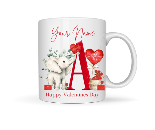 VALENTINE PERSONALISED ELEPHANT MUG