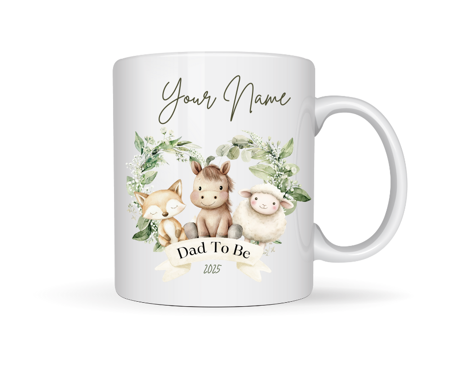 DAD TO BE ANIMAL MUG