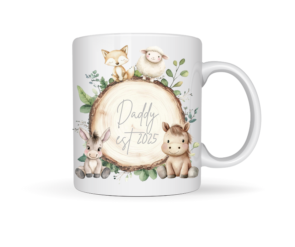 PERSONALISED DADDY EST ANIMAL MUG