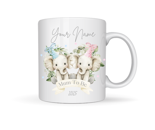 MUM TO BE PERSONALISED ELEPHANT MUG