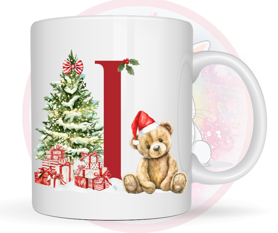 christmas teddy mug