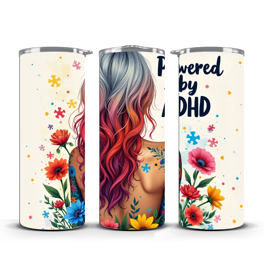 powered by adhd tumbler