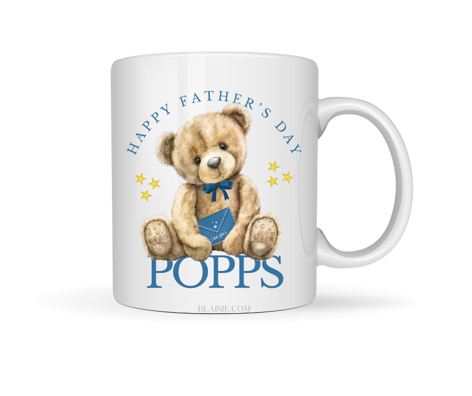 POPPS HAPPY FATHERS DAY CERAMIC MUG